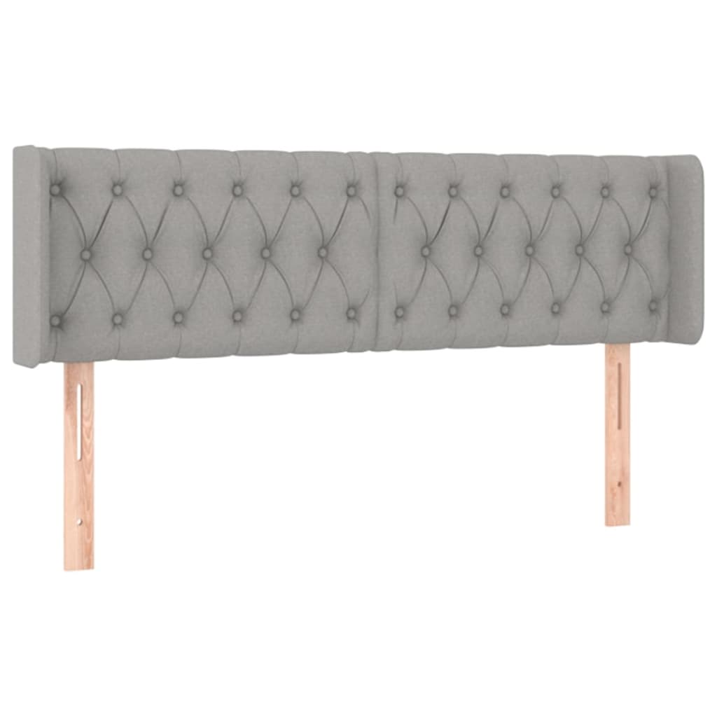 Hoofdbord Led Stof 147 x 16 x 78/88 cm Lichtgrijs