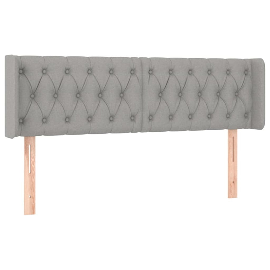 Hoofdbord Led Stof 147 x 16 x 78/88 cm Lichtgrijs