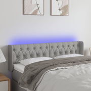 Hoofdbord 163x16x78/88 cm lichtgrijs LED