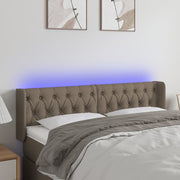 Hoofdbord 163x16x78/88 cm stof taupe LED