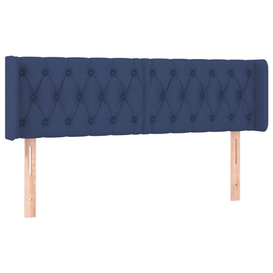 Hoofdbord Led Stof 163 x 16 x 78/88 cm Blauw
