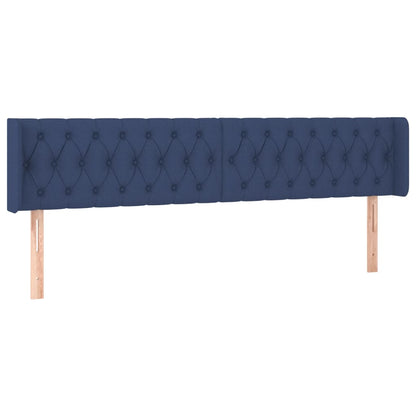 Hoofdbord Led Stof 183 x 16 x 78/88 cm Blauw