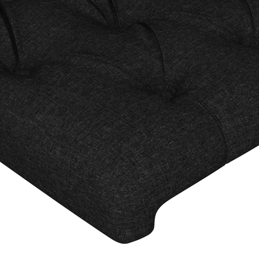 Hoofdbord Led Stof 203 x 16 x 78/88 cm Zwart