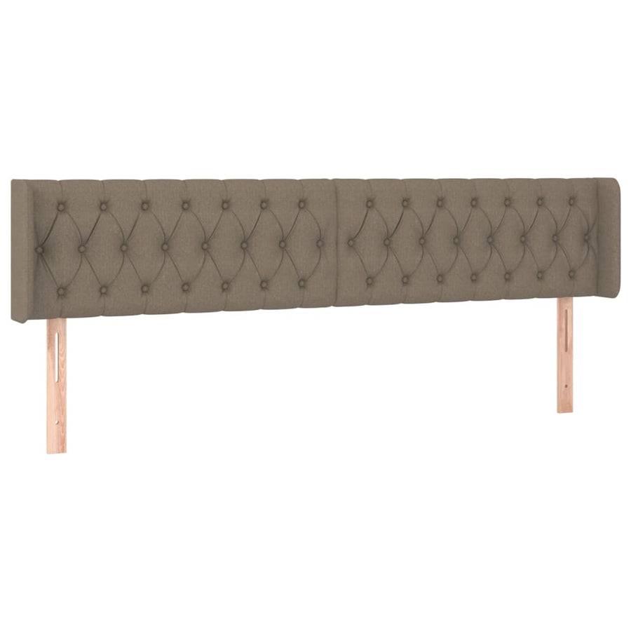Hoofdbord Led Stof 203 x 16 x 78/88 cm Taupe