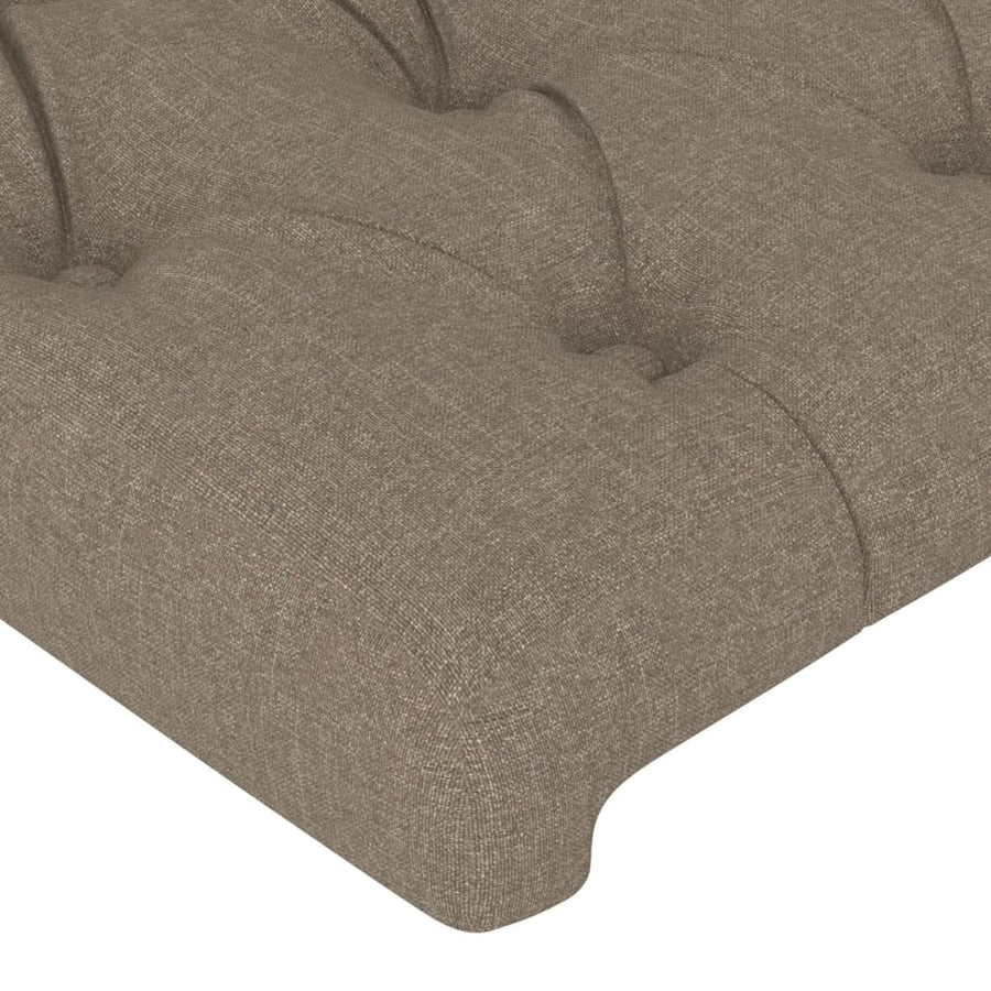 Hoofdbord Led Stof 203 x 16 x 78/88 cm Taupe