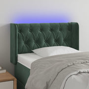 Hoofdbord LED 83x16x78/88 cm fluweel donkergroen