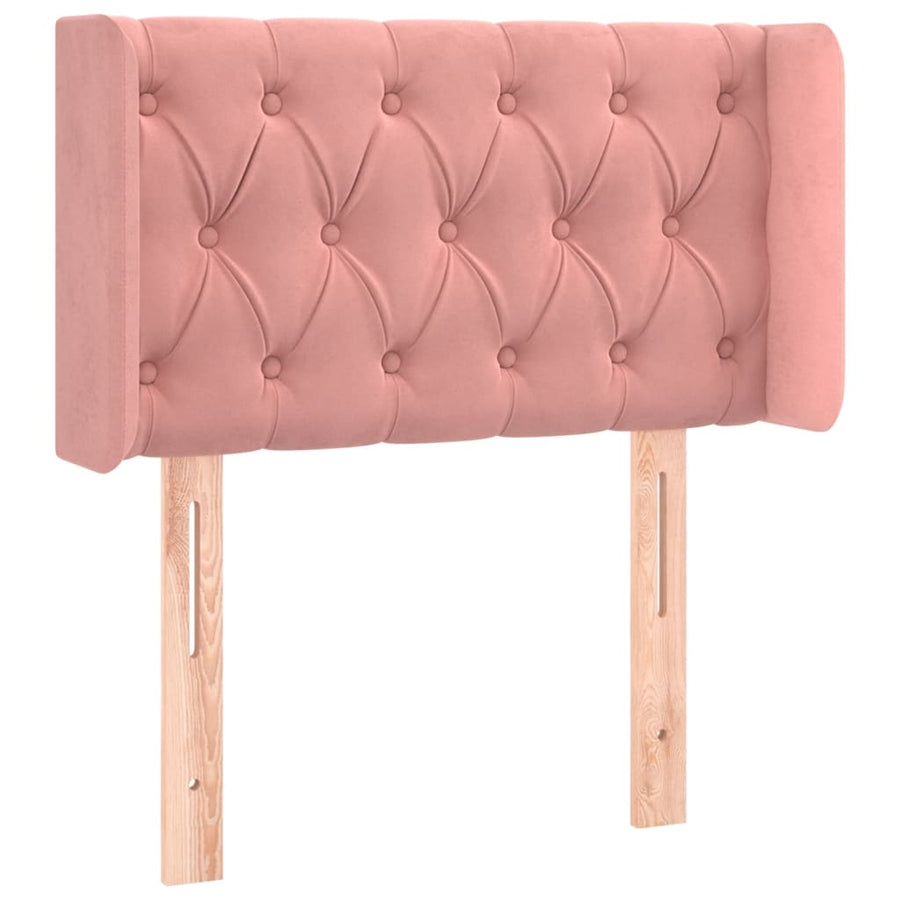 Hoofdbord Led Fluweel 83 x 16 x 78/88 cm Roze