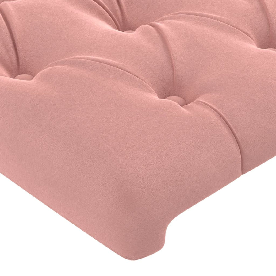 Hoofdbord Led Fluweel 83 x 16 x 78/88 cm Roze