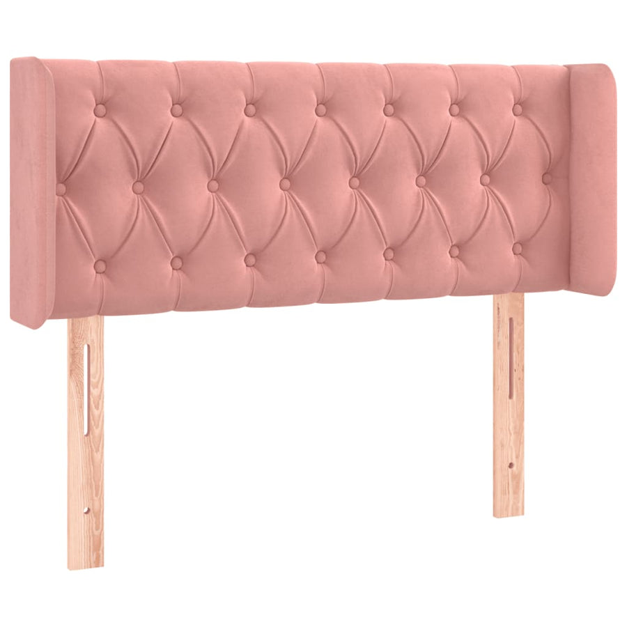 Hoofdbord Led Fluweel 93 x 16 x 78/88 cm Roze