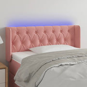 Headboard LED 93x16x78/88 cm velvet pink
