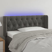 Headboard LED 103x16x78/88 cm velvet dark grey