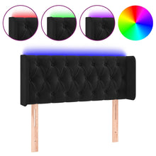 Hoofdbord Led Fluweel 103 x 16 x 78/88 cm Zwart