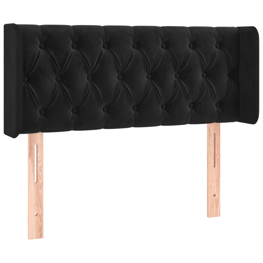 Hoofdbord Led Fluweel 103 x 16 x 78/88 cm Zwart