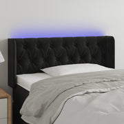 Headboard LED 103x16x78/88 cm velvet black