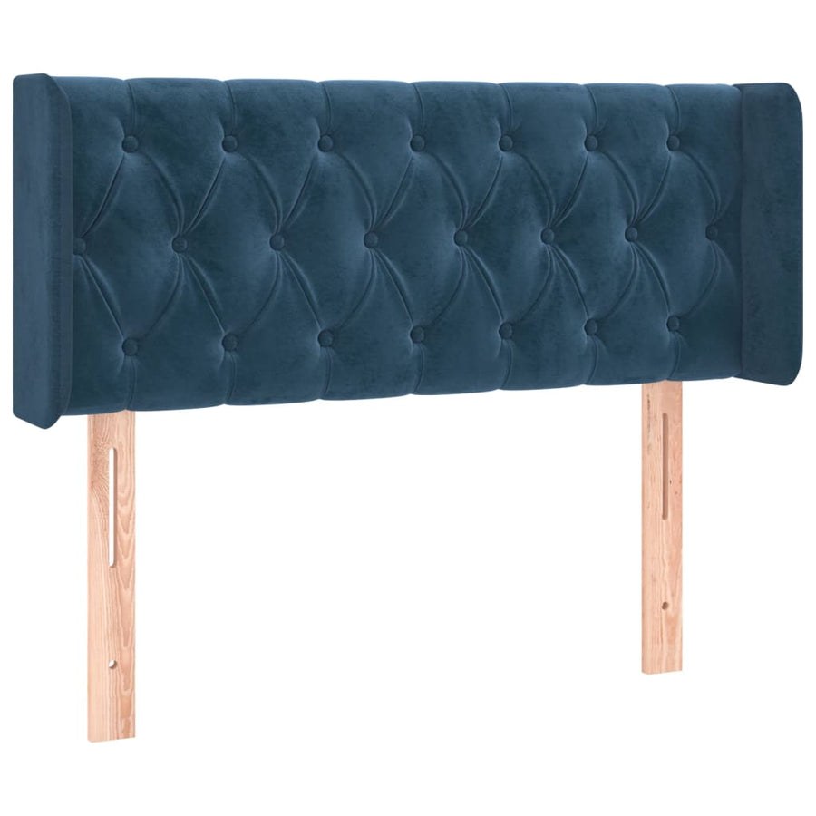 Hoofdbord Led Fluweel 103 x 16 x 78/88 cm Donkerblauw