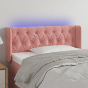 Headboard LED 103x16x78/88 cm velvet pink