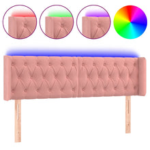 Hoofdbord Led Fluweel 1 147 x 16 x 78/88 cm Roze
