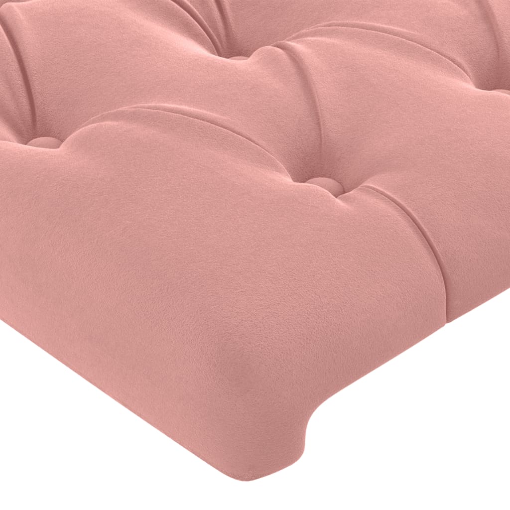 Hoofdbord Led Fluweel 1 147 x 16 x 78/88 cm Roze