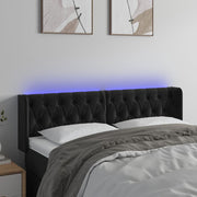 Hoofdbord 163x16x78/88 cm zwart fluweel LED