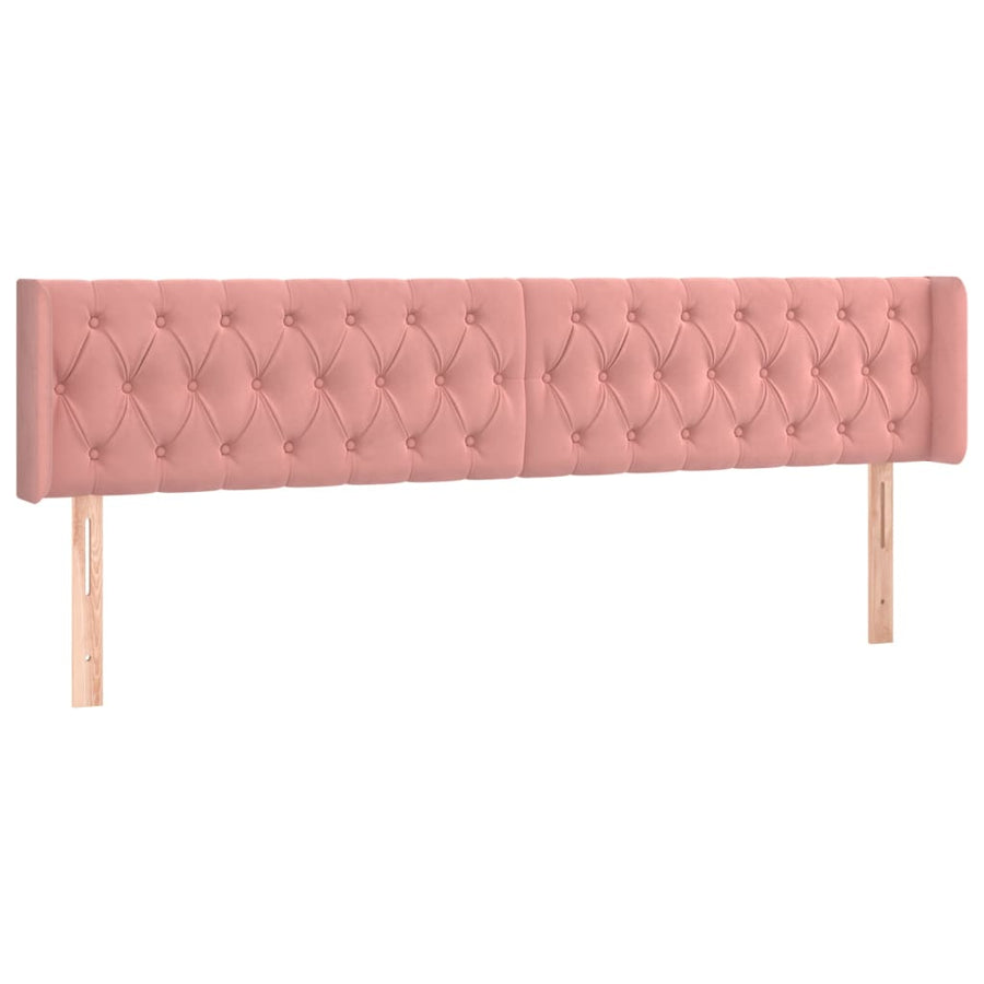 Hoofdbord Led 183X16X78/88 Cm Fluweel Roze 183 x 16 x 78/88 cm