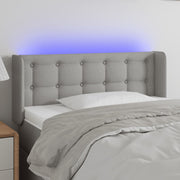 Hoofdbord 83x16x78/88 cm lichtgrijs LED