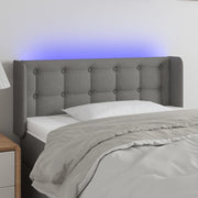 Hoofdbord 83x16x78/88 cm stof donkergrijs LED
