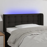 Hoofdbord 83x16x78/88 cm stof zwart LED
