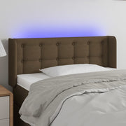 Hoofdbord 83x16x78/88 cm stof donkerbruin LED