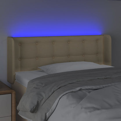 Hoofdbord LED 83x16x78/88 cm stof crèmekleurig 83 x 16 x 78/88 cm Crème