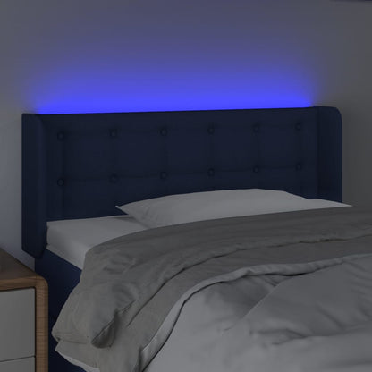 Hoofdbord Led Stof 83 x 16 x 78/88 cm Blauw