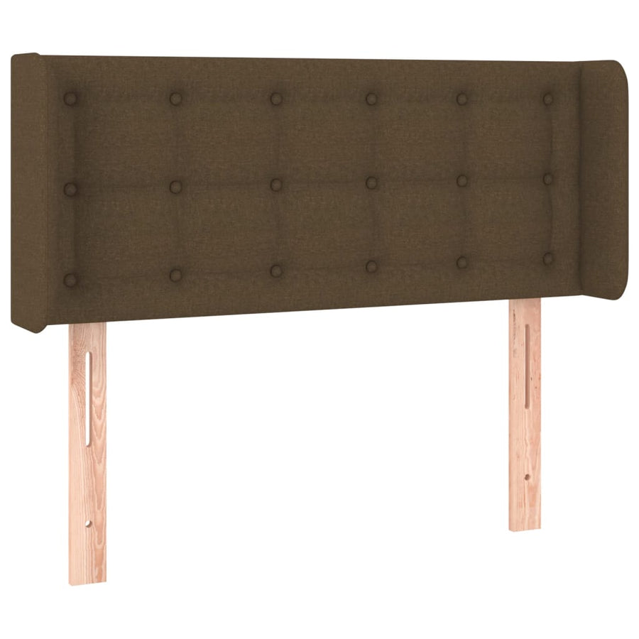 Hoofdbord LED 93x16x78/88 cm stof donkerbruin 93 x 16 x 78/88 cm Donkerbruin