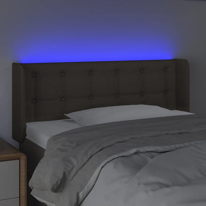 Hoofdbord Led Stof 93 x 16 x 78/88 cm Taupe