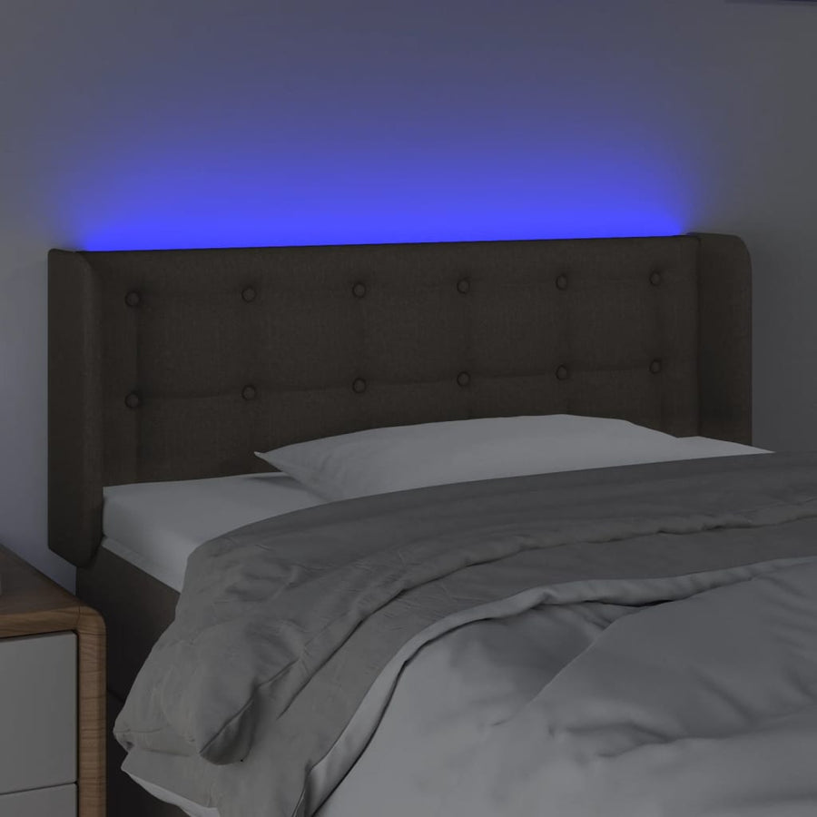 Hoofdbord Led Stof 93 x 16 x 78/88 cm Taupe