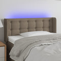 Hoofdbord LED 93x16x78/88 cm stof taupe
