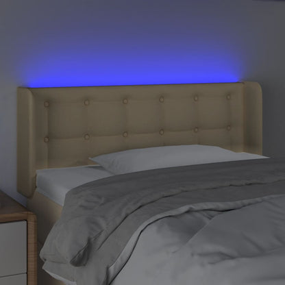 Hoofdbord LED 93x16x78/88 cm stof crèmekleurig 93 x 16 x 78/88 cm Crème
