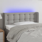 Hoofdbord 103x16x78/88 cm stof lichtgrijs LED