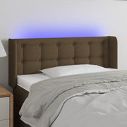 Hoofdbord 103x16x78/88 cm stof donkerbruin LED