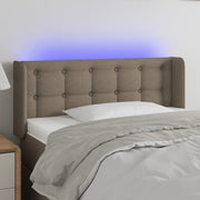 Hoofdbord 103x16x78/88 cm stof taupe LED