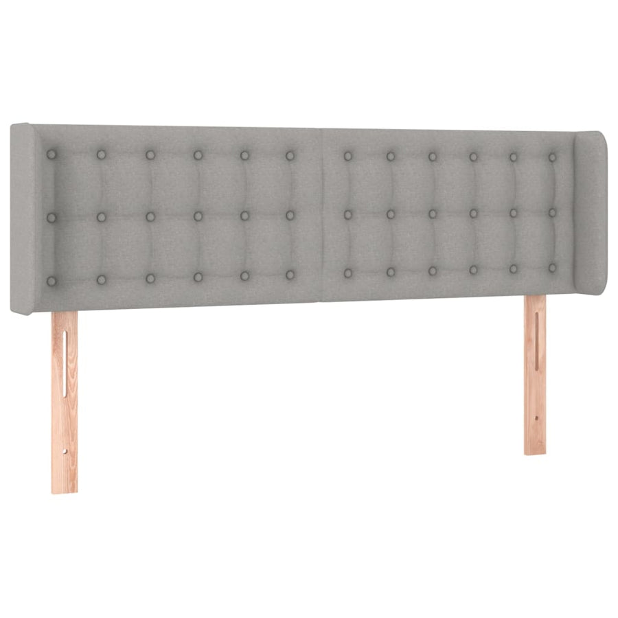 Hoofdbord Led Stof 147 x 16 x 78/88 cm Lichtgrijs
