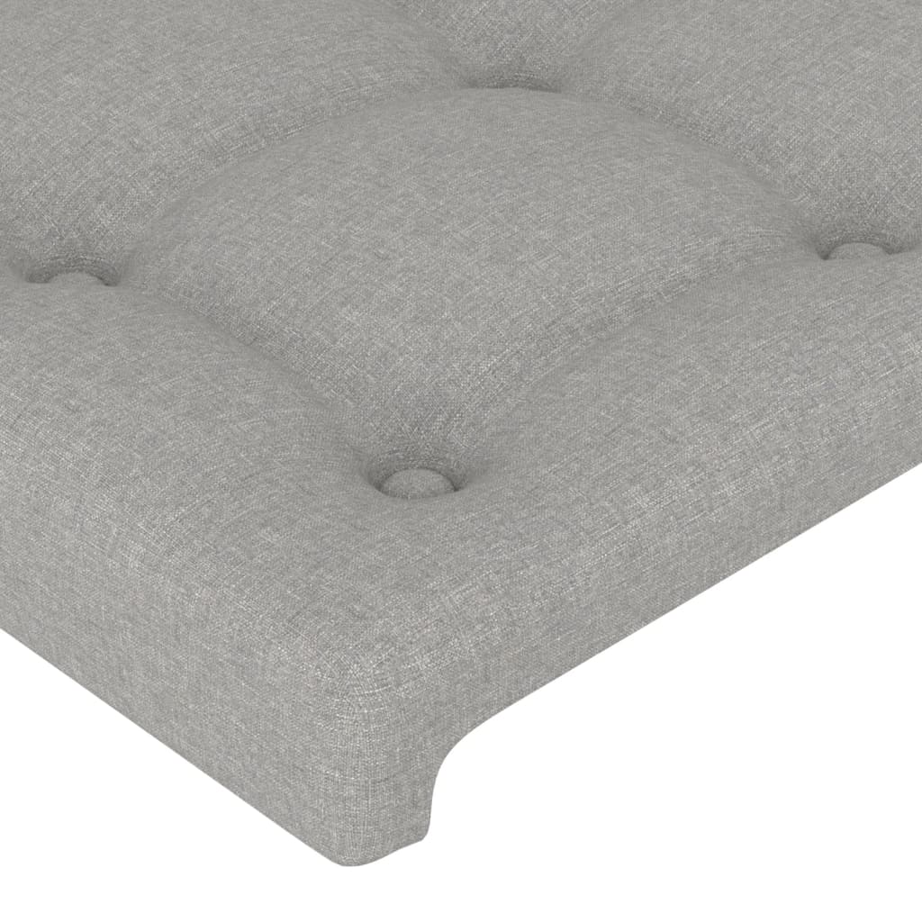 Hoofdbord Led Stof 147 x 16 x 78/88 cm Lichtgrijs