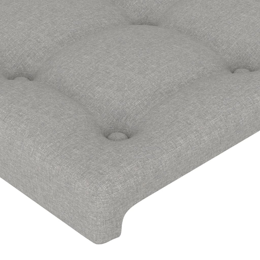 Hoofdbord Led Stof 147 x 16 x 78/88 cm Lichtgrijs