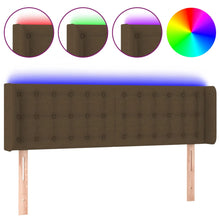 Hoofdbord Led Stof 147 x 16 x 78/88 cm Donkerbruin