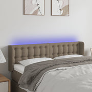 Hoofdbord 147x16x78/88 cm stof taupe LED