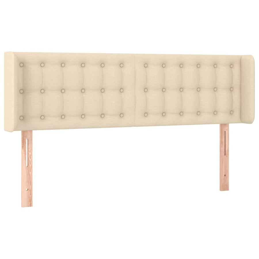 Hoofdbord LED 147x16x78/88 cm stof crèmekleurig 147 x 16 x 78/88 cm Crème