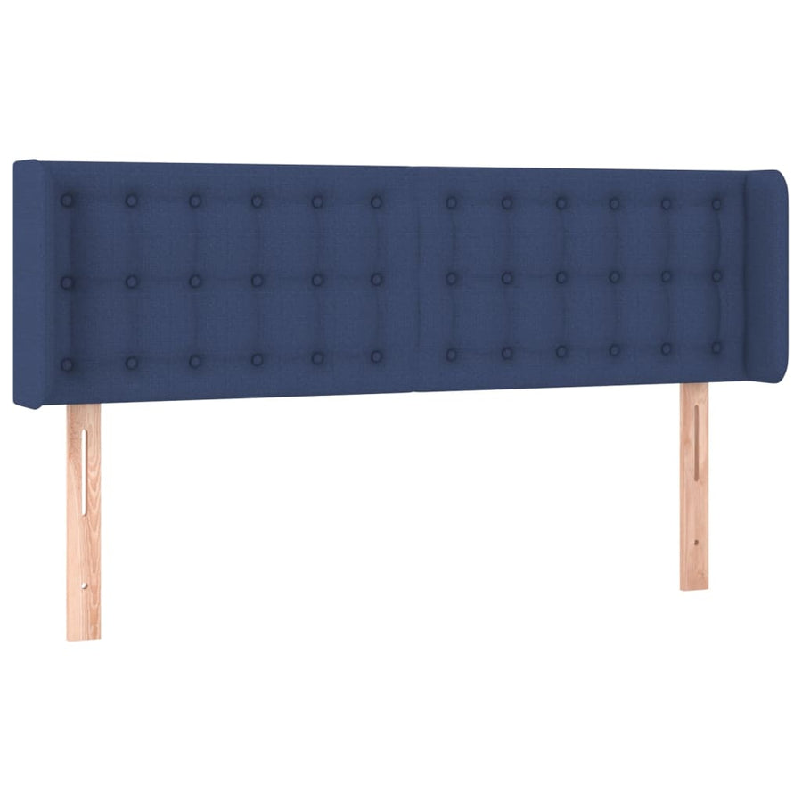 Hoofdbord Led Stof 147 x 16 x 78/88 cm Blauw