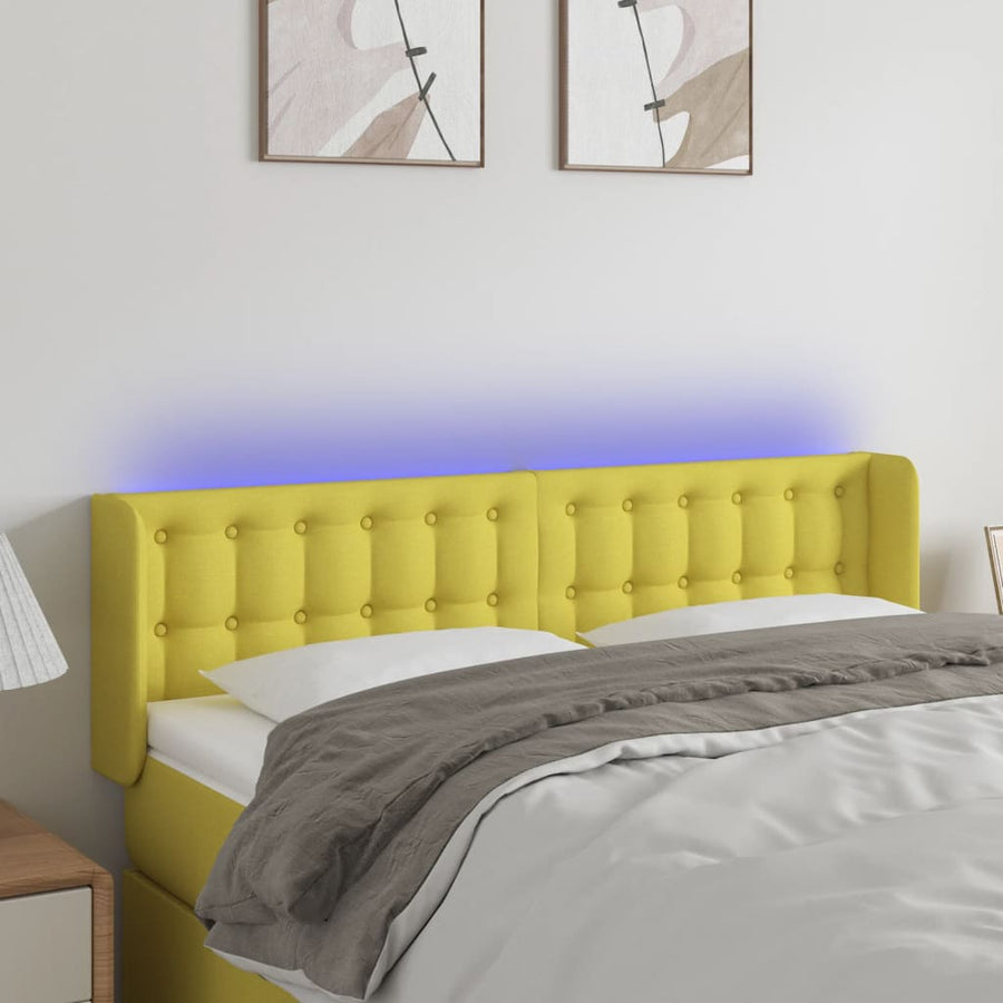 Hoofdbord Led 203X16X78/88 Cm Stof Taupe