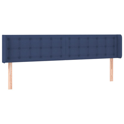 Hoofdbord Led Stof 163 x 16 x 78/88 cm Blauw