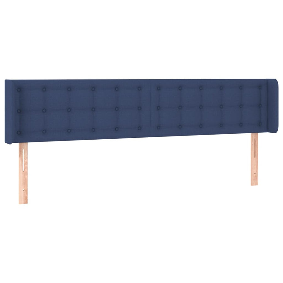 Hoofdbord Led Stof 163 x 16 x 78/88 cm Blauw