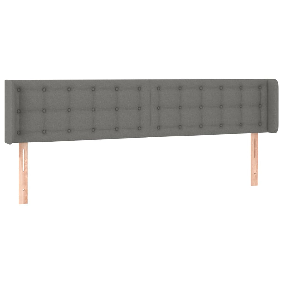 Hoofdbord Led 183X16X78/88 Cm Stof Donkergrijs 183 x 16 x 78/88 cm