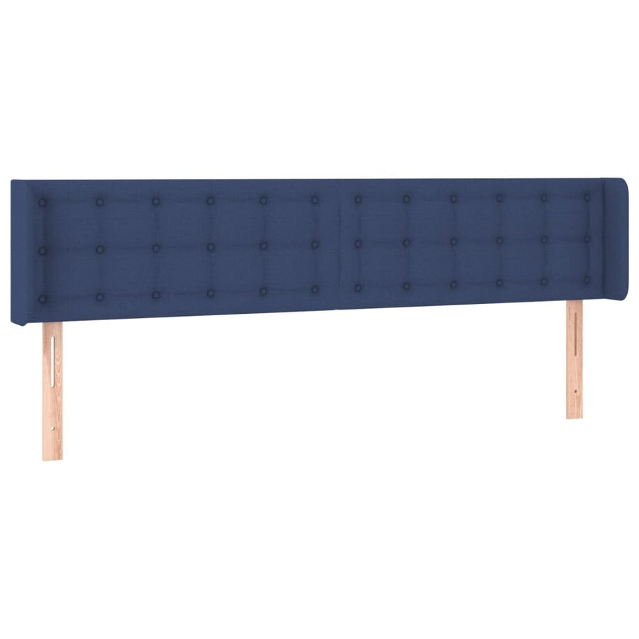 Hoofdbord LED 183x16x78/88 cm stof blauw